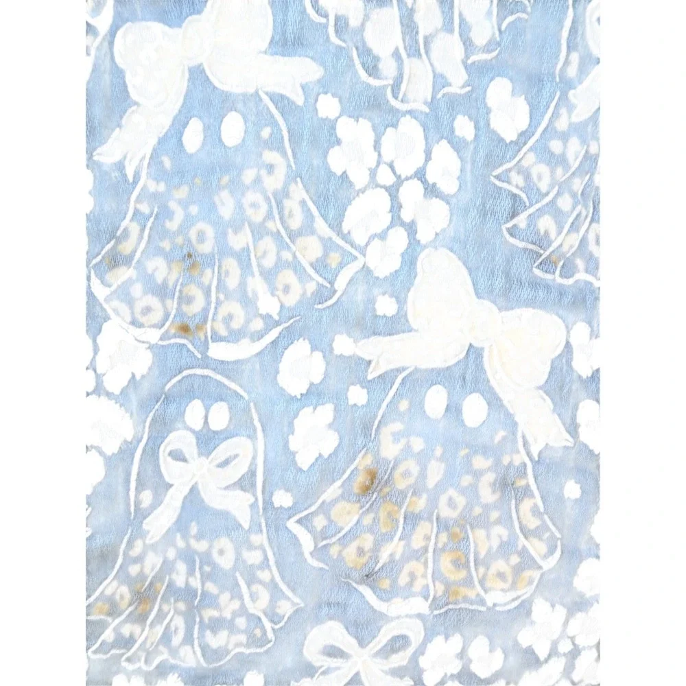 Envogue Set of 2 Kitchen Towels Cotton Gauze Leopard Print Ghost Halloween Decor